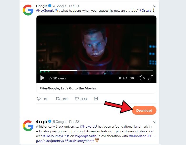 Cómo descargar videos de Twitter por extensión